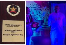 DOUGLAS OGBANKWA ESQ, WINS AN HONORARY AWARD FOR HIS CONTRIBUTIONS TO NIGERIA AND THE LEGAL SYSTEM